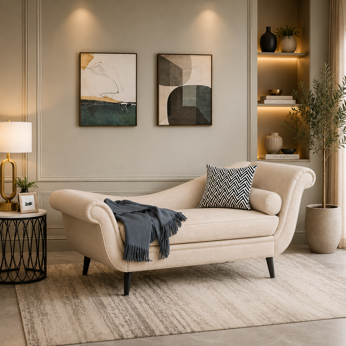 Modern 2-Seater Loveseat Sofa with Rolled Arms-Shivora Crafts