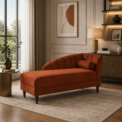 Modern Curved Chaise Lounge Sofa – Upholstered Accent Loveseat-Shivora Crafts