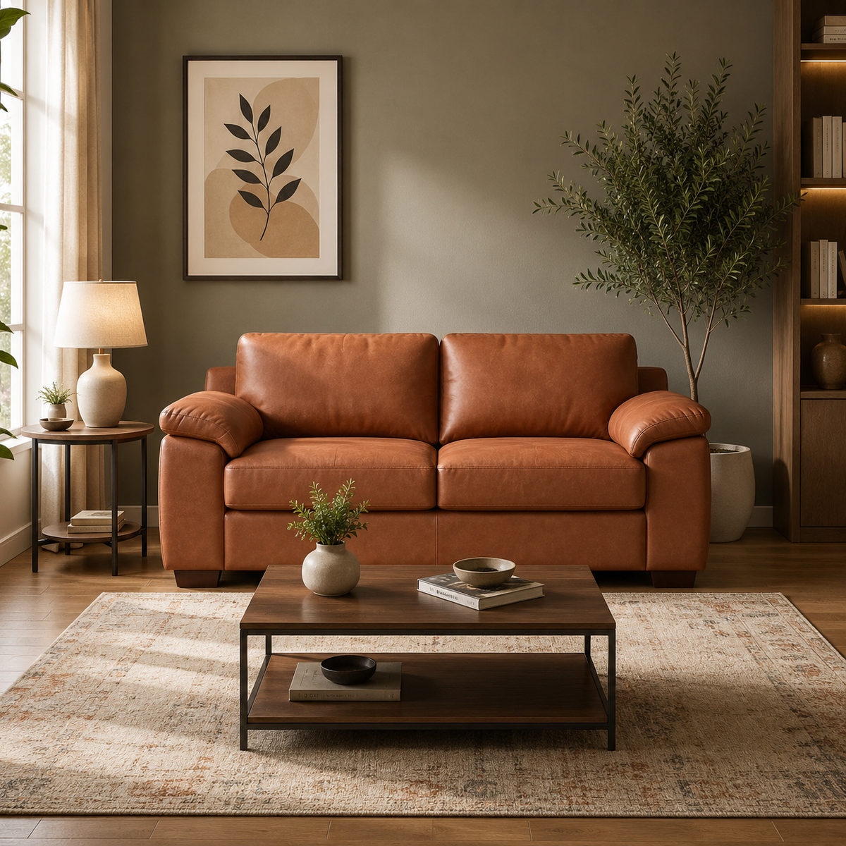Modern 3-Seater Sofa with Plush Cushioned Seating