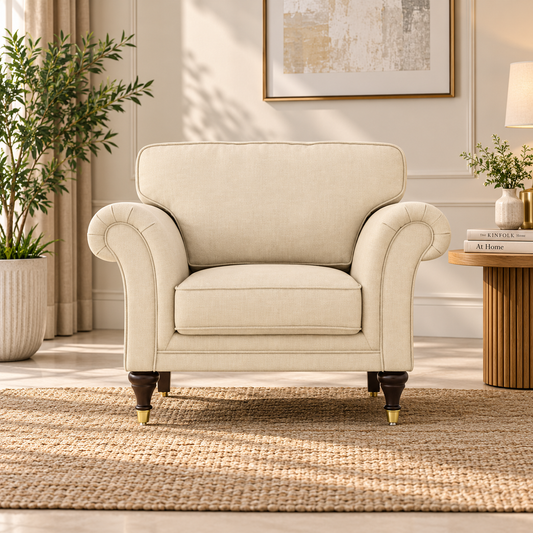 Amara 1 Seater Sofa In Birch Biege Colour - Urban Ladder