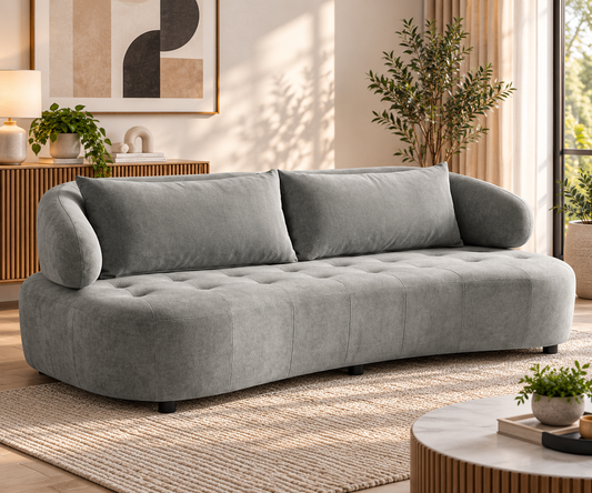 Modern Tufted Deep-Seat Lounge Sofa