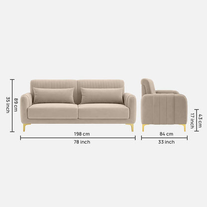 Modern Vertical Channel 2 Seater Sofa