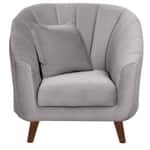 Modern Curved Barrel Accent Armchair
