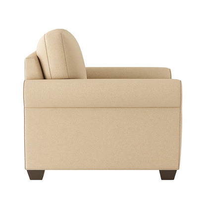 Classic 3-Seater Fabric Sofa with Cushioned Back & Rolled Arms