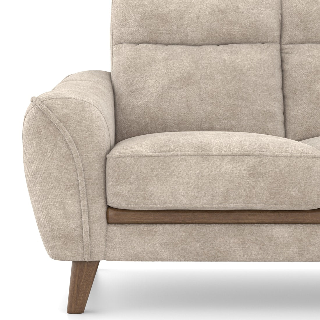 Modern 3-Seater Upholstered Sofa with Cushioned Backrest-Shivora Crafts