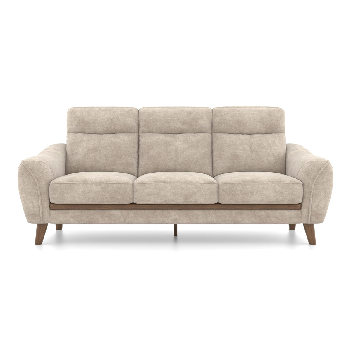 Modern 3-Seater Upholstered Sofa with Cushioned Backrest-Shivora Crafts