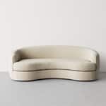 Modern Curved 3-Seater Sofa with Deep Seat & Rounded Arms