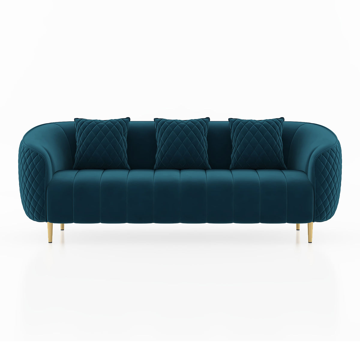 Quilted Channel Back 3 Seater Sofa
