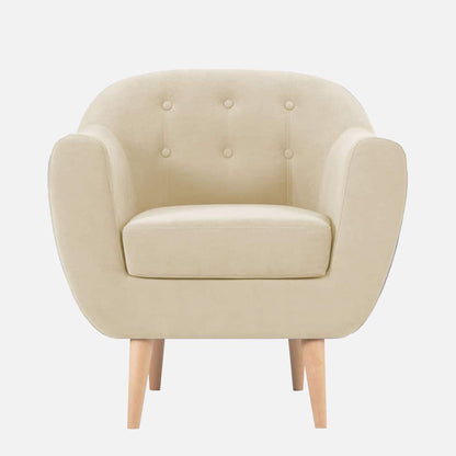 Elegant Button Tufted Accent Armchair