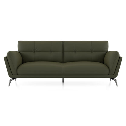 Modern 3-Seater Upholstered Sofa with Tufted Back & Sleek Metal Legs