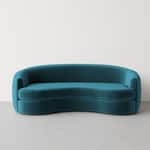 Modern Curved 3-Seater Sofa with Deep Seat & Rounded Arms
