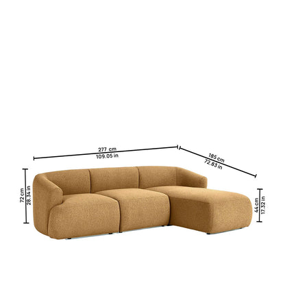 Modern L-Shaped Sectional Sofa with Chaise-Shivora Crafts