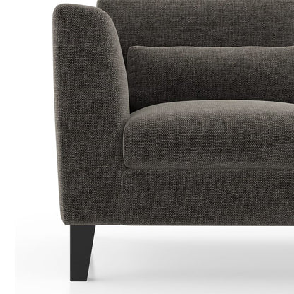 Modern 2 Seater Sofa with Cushioned Backrest & Wooden Legs