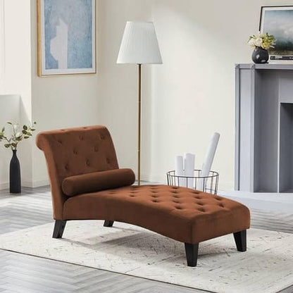 Modern Tufted Chaise Lounge Chair – Upholstered Reclining Accent Seat-Shivora Crafts