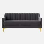 Modern Vertical Channel Tufted 3-Seater Sofa - Shivora Crafts