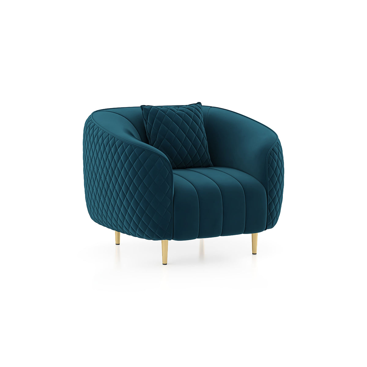 Quilted Channel Back Accent Armchair - Shivora Crafts