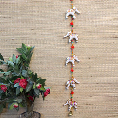 Handcrafted Elephant Latkan 4 Inch – Traditional Decorative Hanging for Home & Door