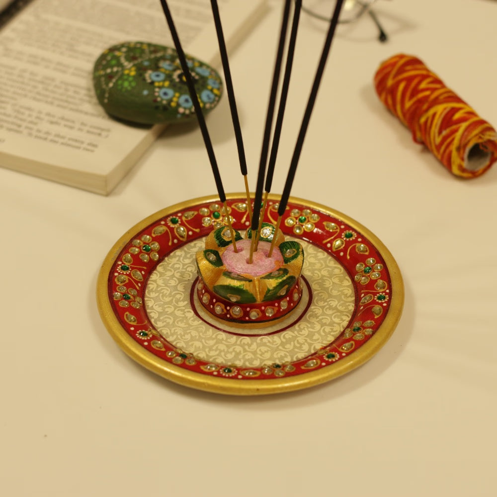 Marble Round Agarbatti Stand