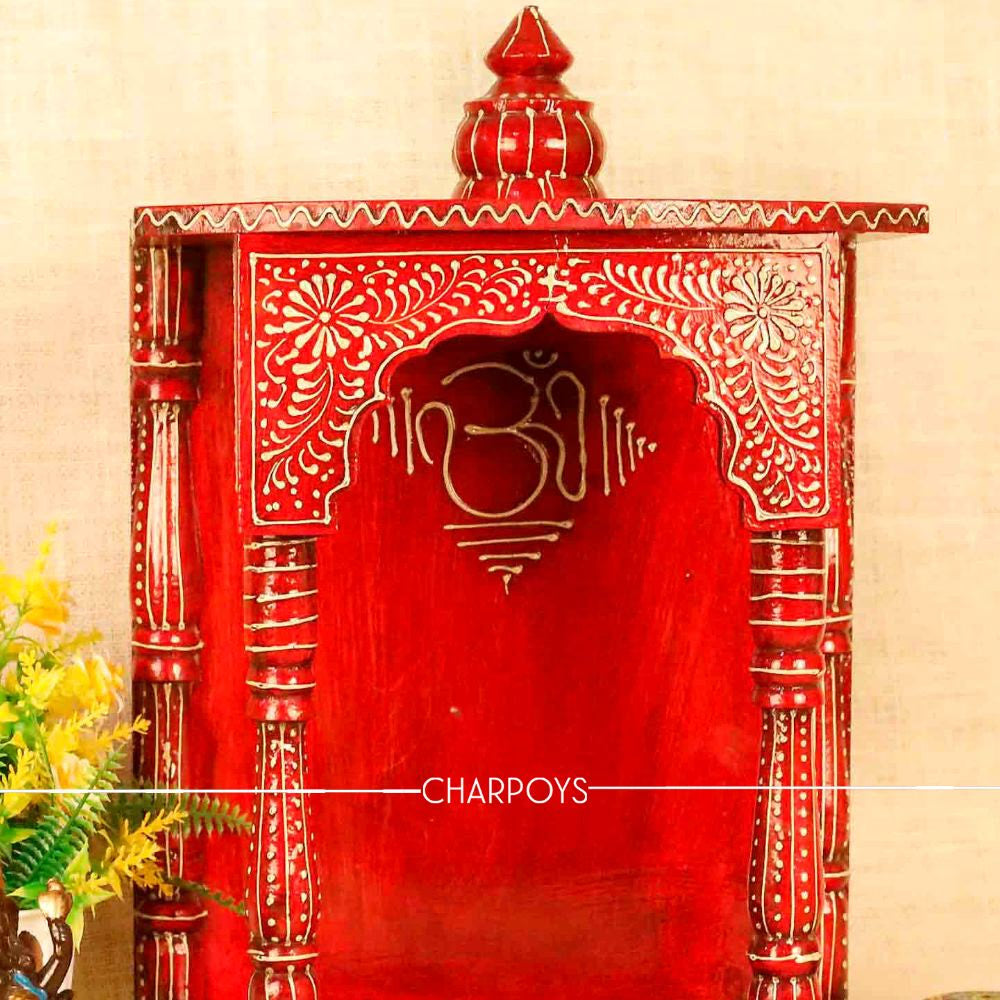Handcrafted Wooden Nag Mandir | 8×5×7 inches | Traditional Temple Decor