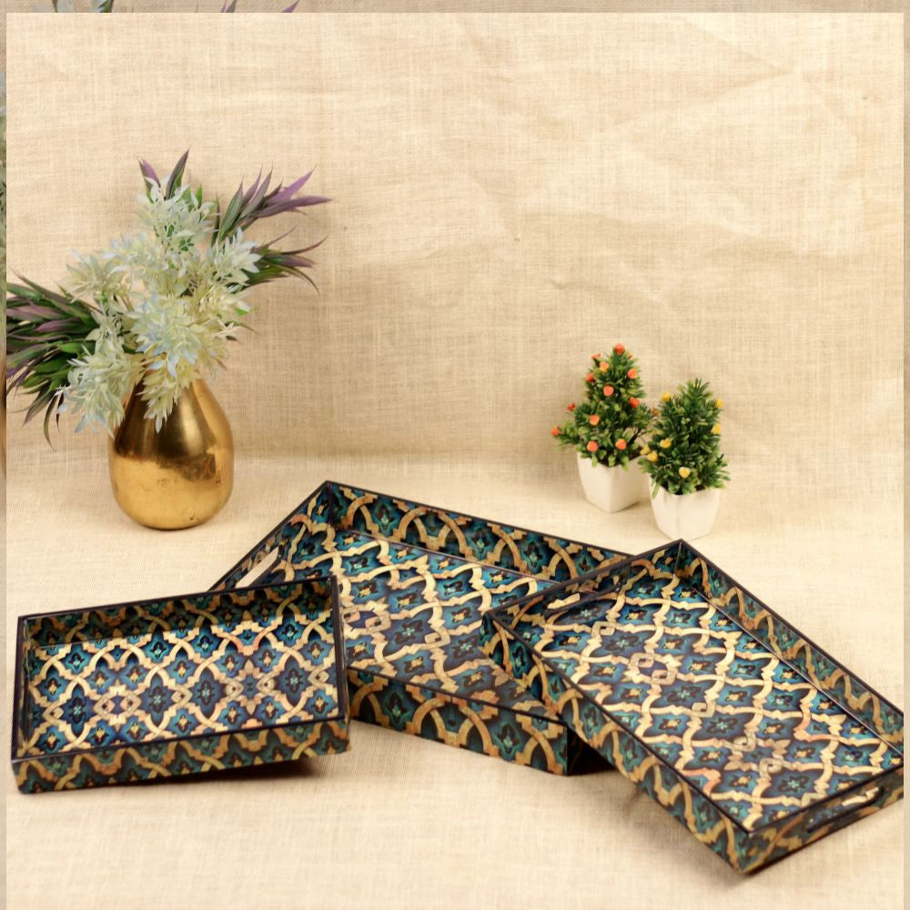 PRINTED TRAY SET OF 3