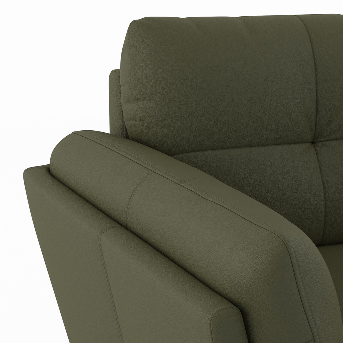 Modern 3-Seater Upholstered Sofa with Tufted Back & Sleek Metal Legs
