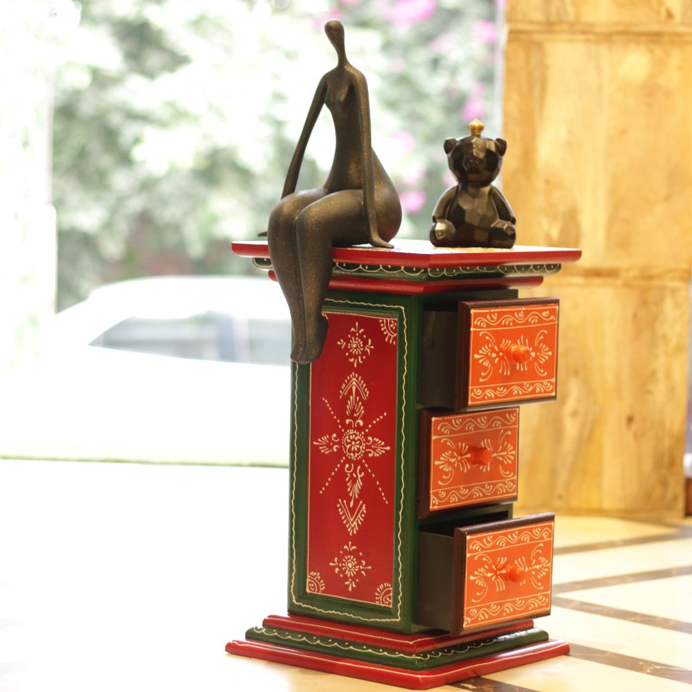 Handcrafted Wooden Pillar (M Clone) – Antique Decorative Wooden Column for Home, Mandir & Interior Décor