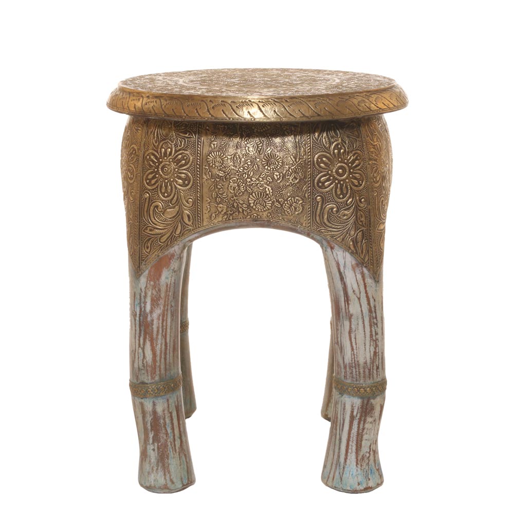 Handcrafted Animal Leg Style Stool – Premium Wooden Accent Stool with Hand-Carved Legs