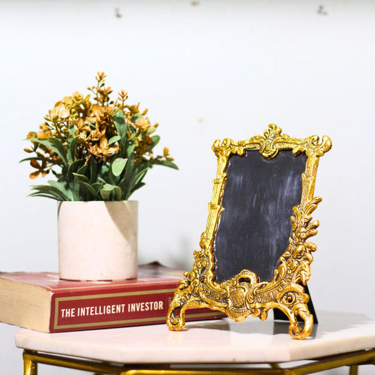 Metal Photo Frame Golden — Handcrafted Decorative Picture Frame