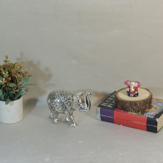 Metal Elephant Small — Handcrafted Decorative Figurine