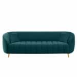 Modern Curved Channel Tufted 3-Seater Sofa- Shivora Crafts