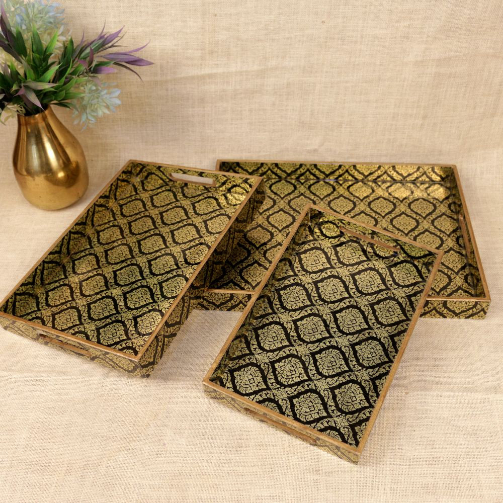 PRINTED TRAY SET OF 3