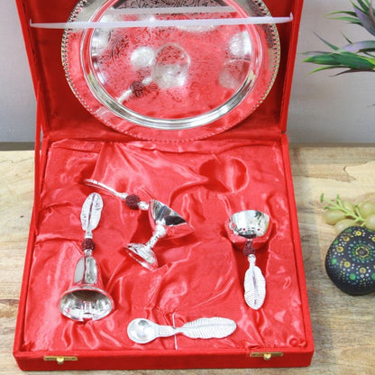 Silver Pooja Thali Set
