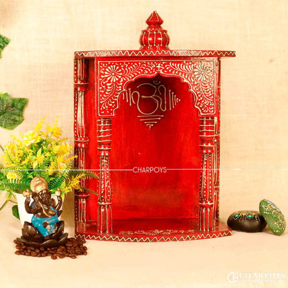 Handcrafted Wooden Nag Mandir | 8×5×7 inches | Traditional Temple Decor