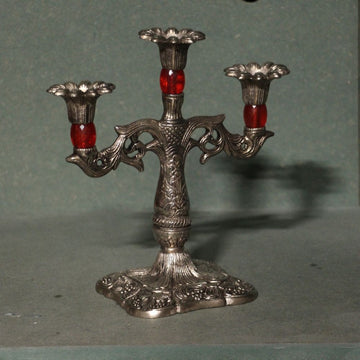 Metal Candle Holder — Handcrafted Decorative Diya Stand