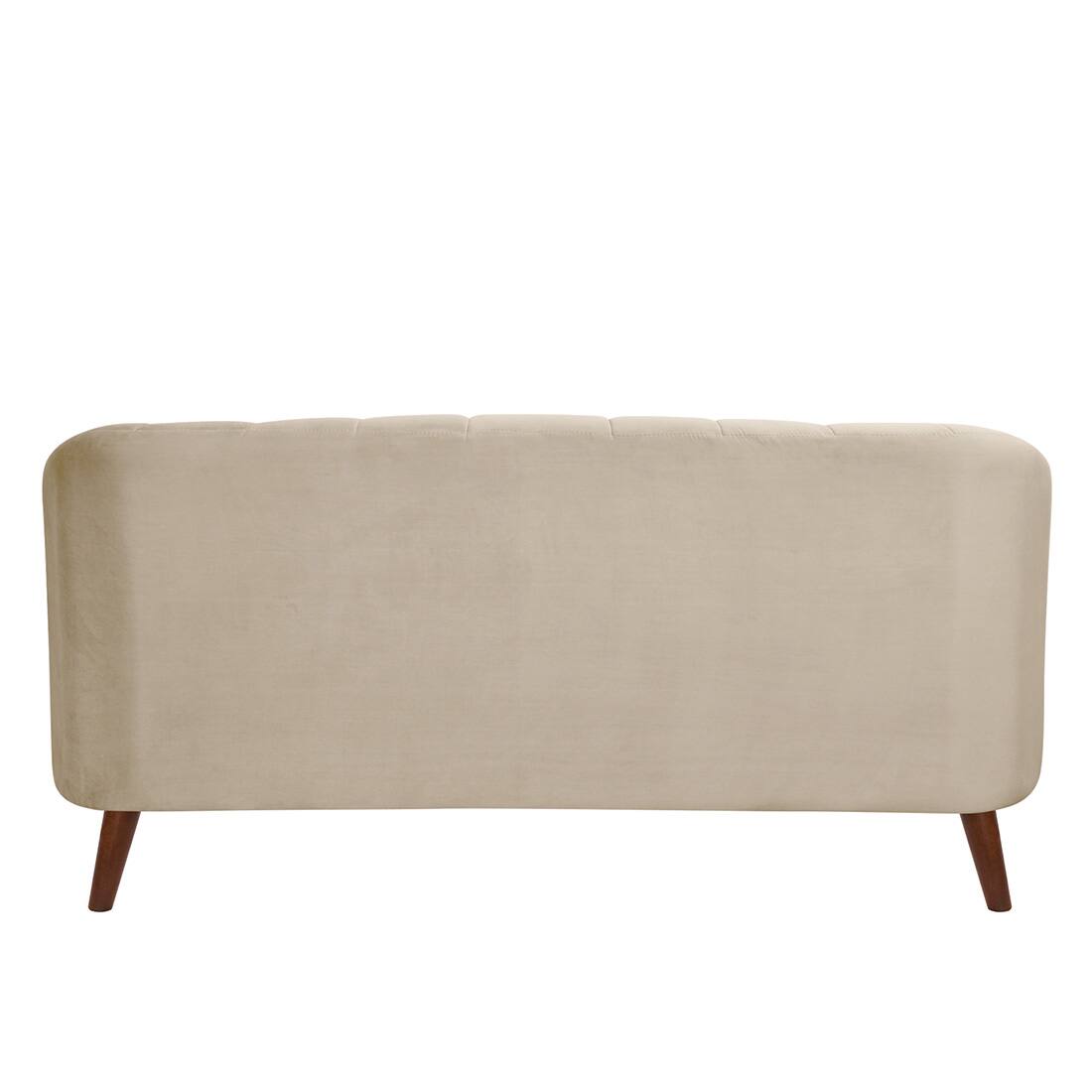 Modern Mid-Century 3-Seater Sofa with Cushions & Wooden Legs