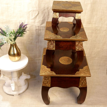 OPIUM STOOL SET OF 3 (10x10x10, 12x12x12, 14x14x14 inches)