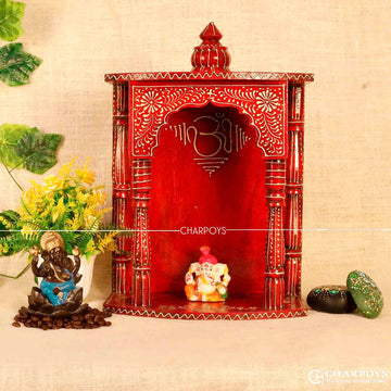 Handcrafted Wooden Nag Mandir | 8×5×7 inches | Traditional Temple Decor