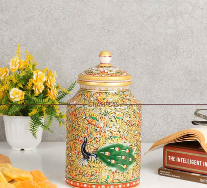 Marble Painted Designer Jar / Vase