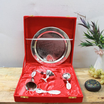 Silver Pooja Thali Set