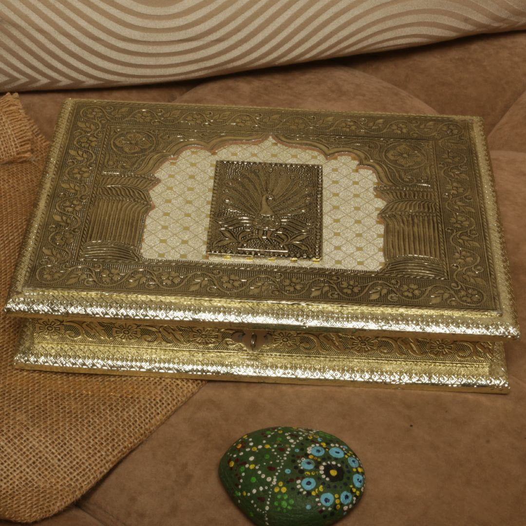13X7 jARMER PEACOCK DRY FRUIT BOX