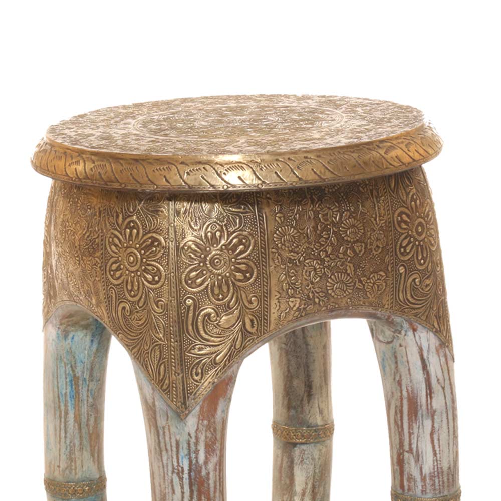 Handcrafted Animal Leg Style Stool – Premium Wooden Accent Stool with Hand-Carved Legs