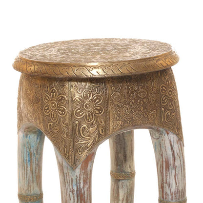 Handcrafted Animal Leg Style Stool – Premium Wooden Accent Stool with Hand-Carved Legs