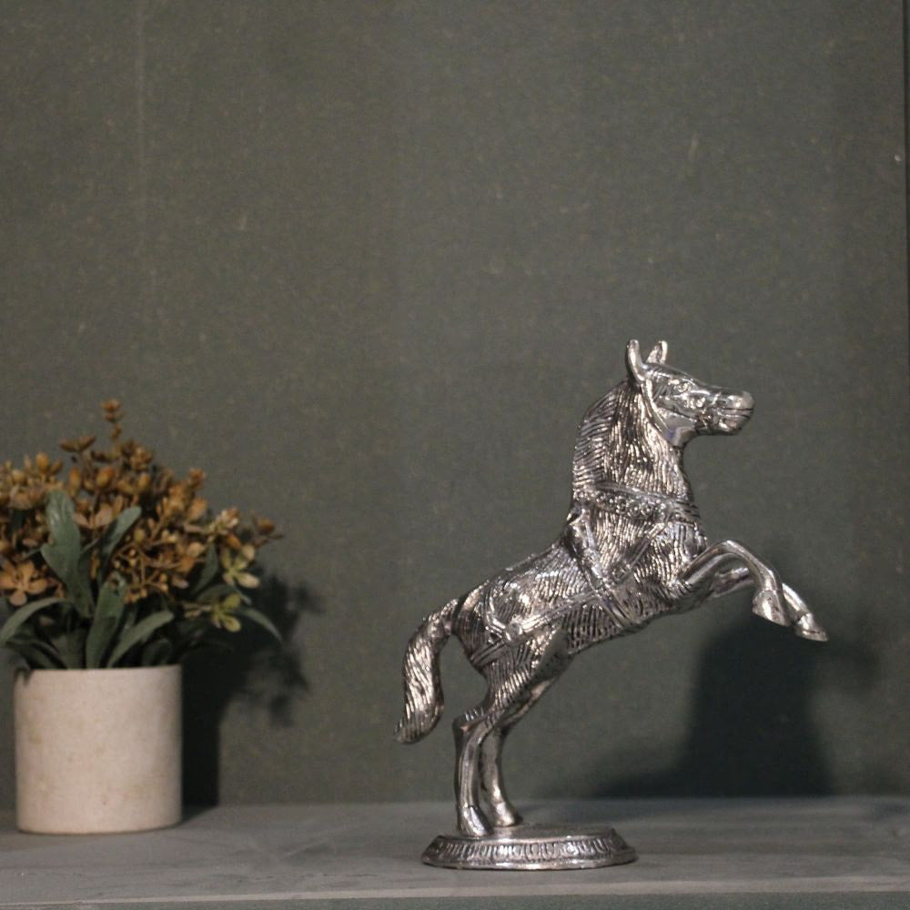 Metal Jumping Horse – Handcrafted Decorative Showpiece