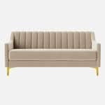 Modern Vertical Channel Tufted 3-Seater Sofa - Shivora Crafts