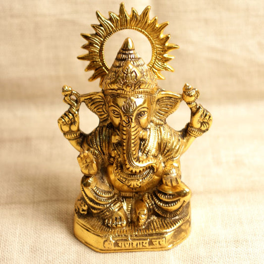 Metal Golden Ganesha