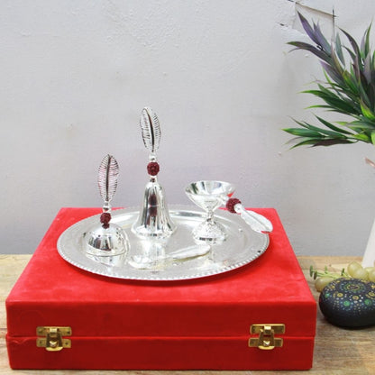 Silver Pooja Thali Set