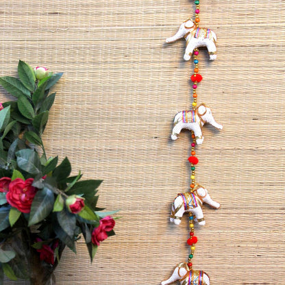 Handcrafted Elephant Latkan 4 Inch – Traditional Decorative Hanging for Home & Door