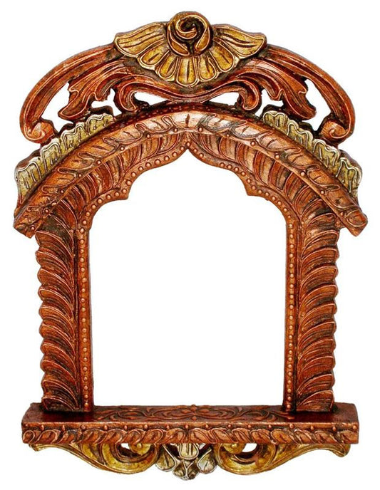 Handcrafted Wooden Painted Jarokha | 19×11 inches | Rajasthani Wall Decor