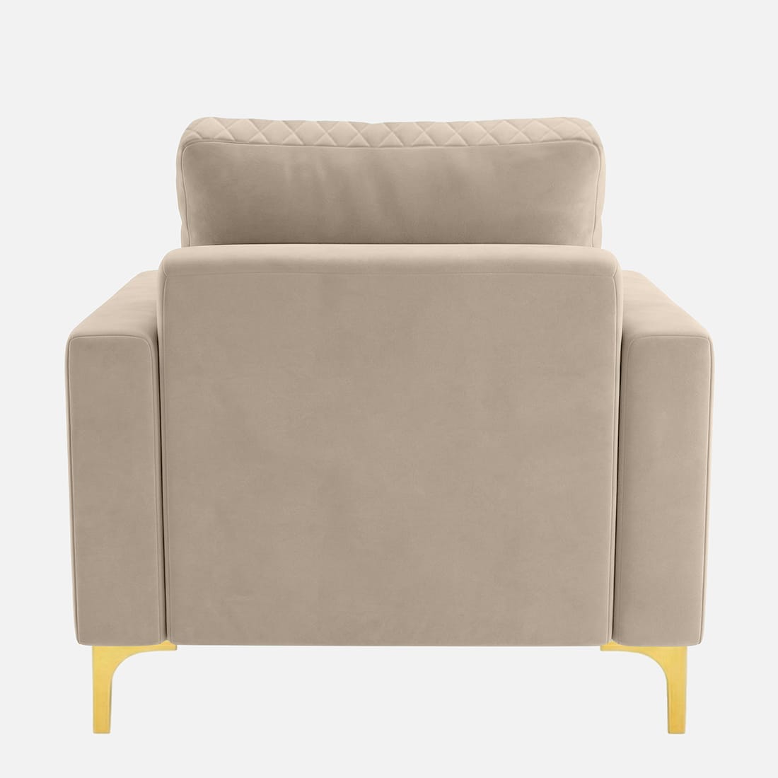 Modern Upholstered Accent Chair with Diamond Quilted Back & Arms