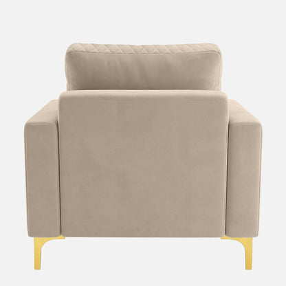 Modern Upholstered Accent Chair with Diamond Quilted Back & Arms